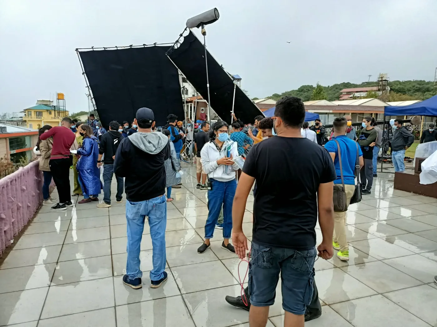 Unit on a rooftop waiting on the weather